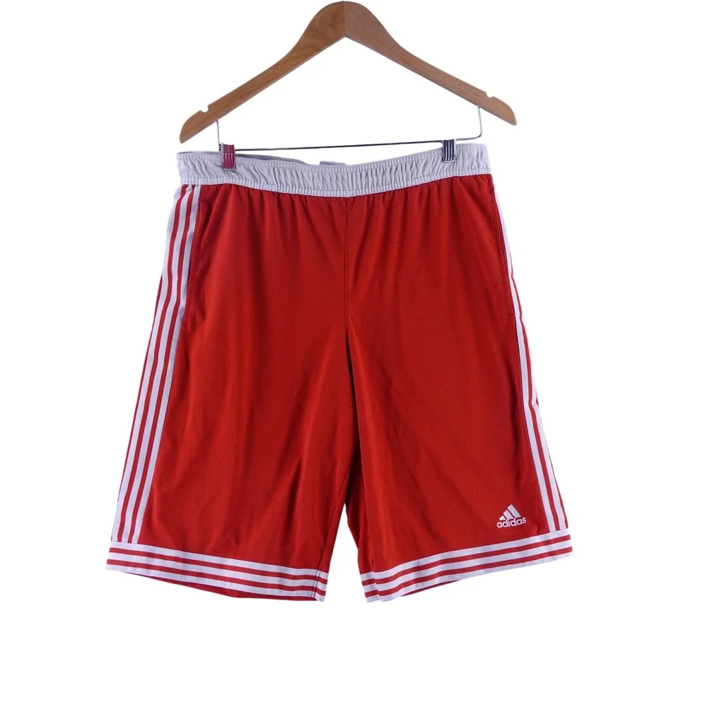 Vintage Adidas Basketball Shorts Mens S Red White 3 Stripe Vintage Y2K Climate